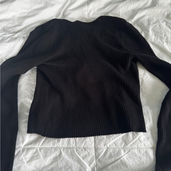 Garage Black Ribbed Tie Front Cardigan – Size XS (Never Worn) - Picture 10 of 10